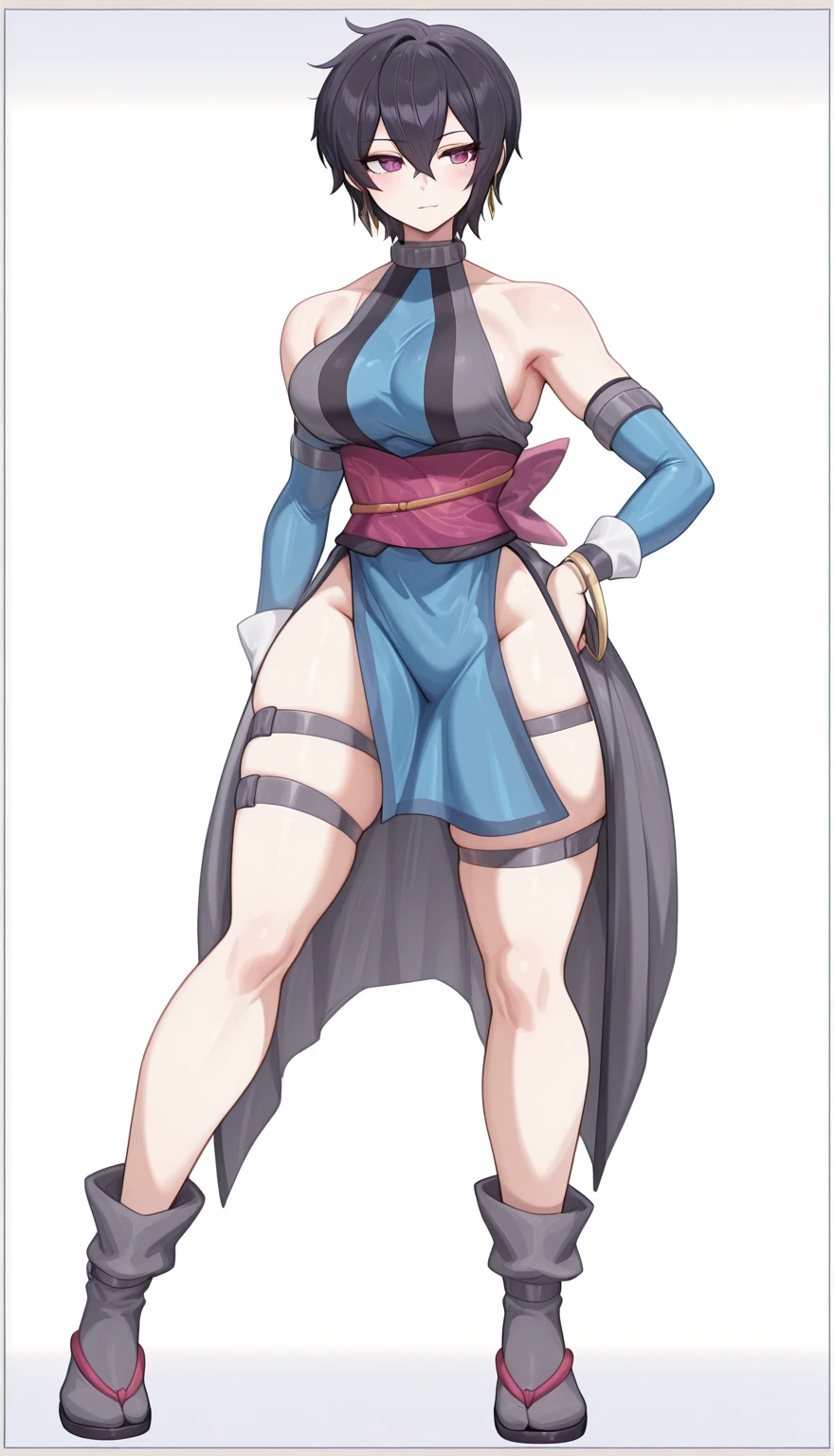 temari, ((masterpiece)),(((best quality))),(character design sheet, same character, front, side, back),huge breast,big ass,