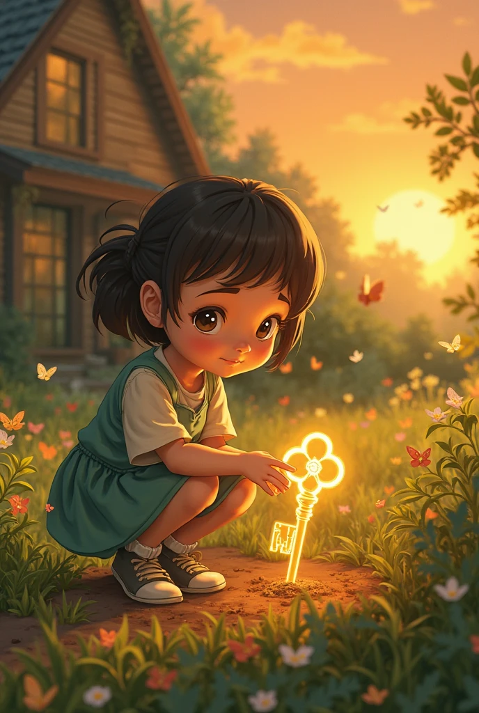 Once upon a time there was a girl named Lila.
One day, He found a mysterious map in his grandmother's garden.