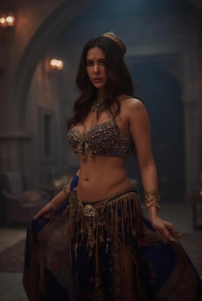 beautiful belly dancer, 1girl, detailed face, beautiful detailed eyes, beautiful detailed lips, extremely detailed eyes and face, longeyelashes, intricate costume, dancing pose, flowing movements, dramatic lighting, cinematic atmosphere, fantasy environment, ethereal, delicate colors, pastel tones, soft lighting, dreamlike, (best quality,4k,8k,highres,masterpiece:1.2),ultra-detailed,(realistic,photorealistic,photo-realistic:1.37)