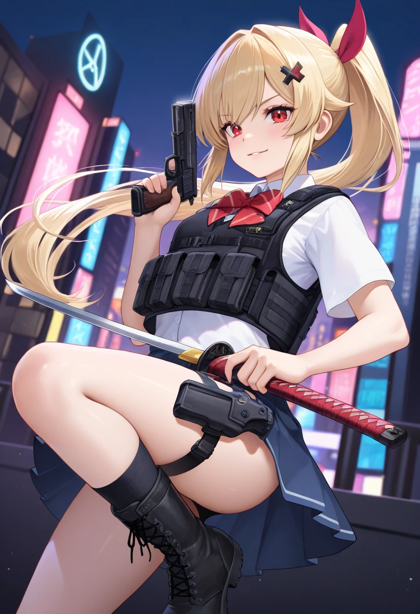 masterpiece, Highest quality, High resolution, Anime art style, Game CG, Backtrack Rich, Rich 1, 1 girl, alone, Long Hair, bangs, Blonde, Red eyes, bow, ribbon, Hair between the eyes, jewelry, hair bow, hair band, leotard,Trojan horse, rubbing the crotch