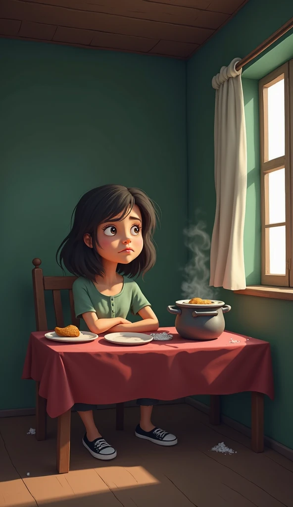  4 years old girl wearing a blue shirt and skirt, trying to remember something with her finger on her chin. in a nice modern kitchen, close up shot,
African (masterpiece best quality:1.2) delicate illustration ultra-detailed, illustrations, bright, colourful, 