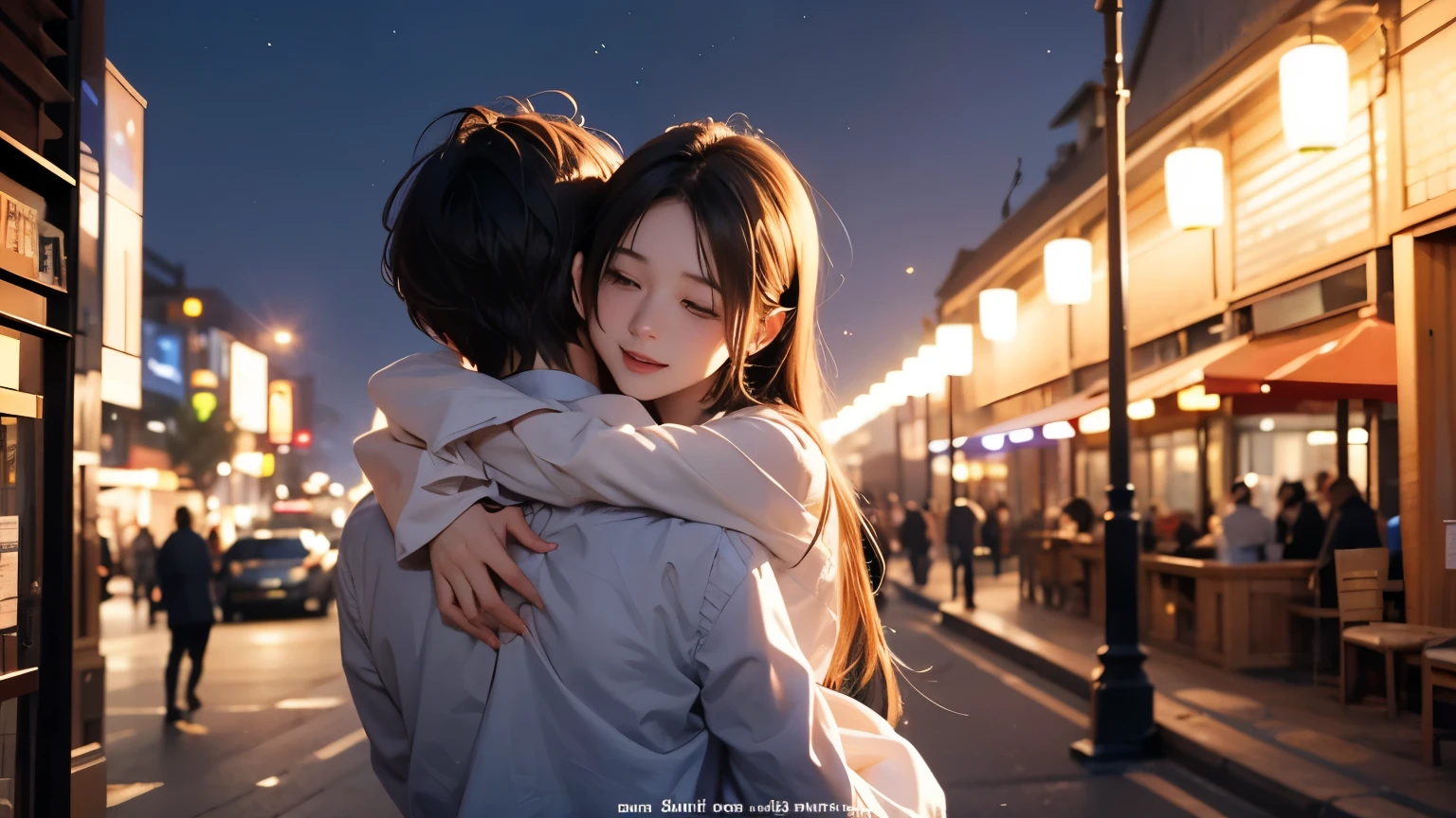 boyfriend girlfriend emotional goodbye moment holding hands in airport realistic beside plane airport gate moonlight --auto --s2