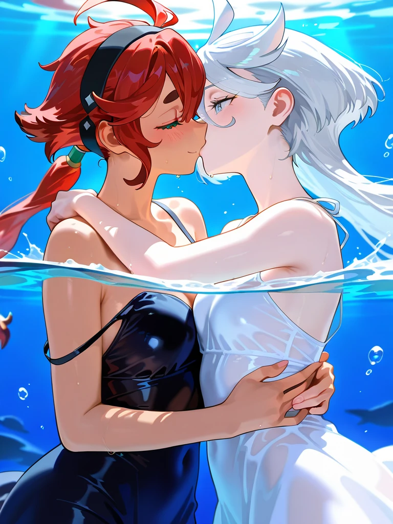 ((underwater照片graphy, underwater, underwater照片, In the water, deepwater,)), 8K resolution, anime art wallpaper 4k, HD anime wallpaper,