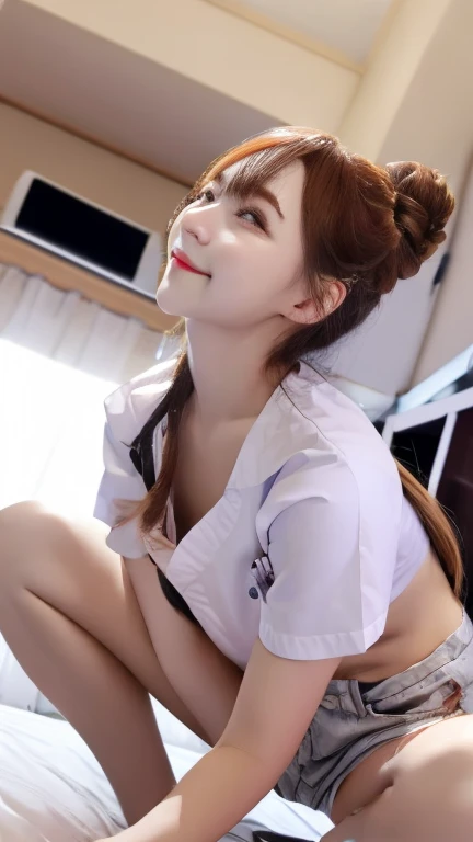 hightquality、​masterpiece、ultra res、a beauty girl、cute girl face、hospitals、nurse、Wearing nurse clothes、full bodyesbian、Famous actresses of Japan、very beautiful face、A sexy