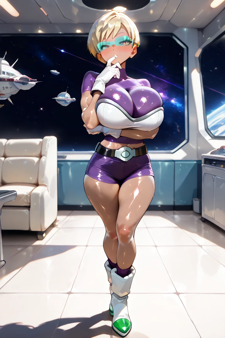 Female, solo, wolf, fluffly, furry, (breasts as big as Earth, planet-sized breasts:2.0), (white dress), accurate tail, slight blush, mature, smiling, happy, beautiful, highly detailed, high resolution, detailed eyes, detailed hands, city background, space background, detailed background, detailed hair, masterpiece, view from above, full body