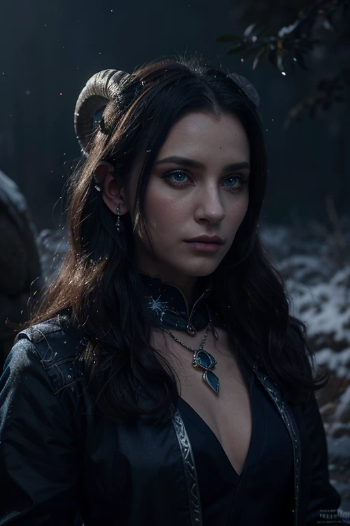 1 Girl, Beautiful, Baby Face, 20 Years Old, White Skin, Colossal Breasts, Sexy Pose, She Wearing A Darkness Witcher Cosplay Costumes, Witch Make Up, Witch Cloak, Blue Eye, Muscles, Bokeh, Darkness Forest Background, Masterpiece, Dark Magic, Night Scene, Foggy, Heavy Storm, Surrounded by Evil Spirits,nude
