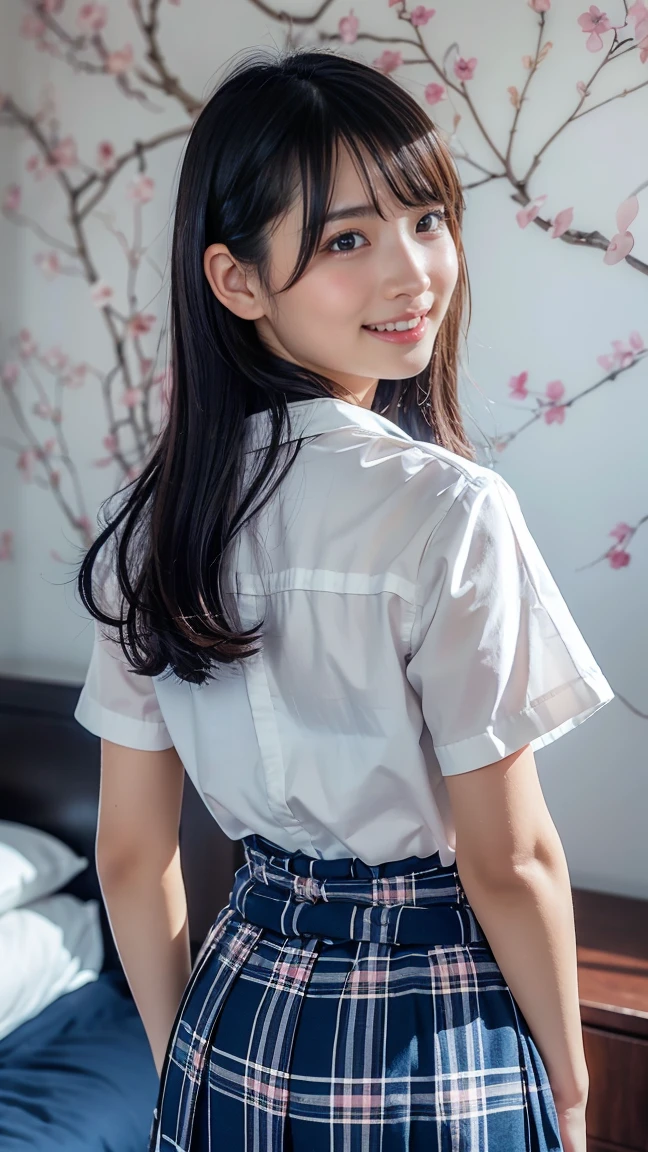 (masterpiece:1.3, Highest quality, Ultra-high resolution, Very detailed), (Realistic:1.1, photoRealistic:1.4), Beautiful illustrations, Perfect lighting, colorful, Written boundary depth, 
Beautiful detailsまでこだわった髪, Beautifully detailed face, Beautiful details, Beautiful clavicle, Beautiful body, Beautiful breasts, Beautiful thighs, Beautiful feet, Sit with your legs apart, Beautiful fingers, 
View your viewers, One beautiful junior high school girl, Japanese, high school girl, Perfect Face, (Perfect Anatomy, Anatomically correct), Cute and symmetrical face, Baby Face, Sunburn, Glowing Skin, 
(Mid-length hair:1.5, Twin tails:1.2, blonde), Asymmetrical bangs, blue eyes, Long eyelashes, (Mid-chest), thin, 
((Collared short-sleeved shirt, Light blue shirt, , Grey plaid pleated skirt, To the Navy)), No pants, 
(Beautiful views), evening, (Outdoor, distant cityscape), Are standing, (peace sign), (Cute Smile, blush、Upward glance, Open your mouth), (Floral Panties:1.3),(I am sorry, I cannot translate this text. It contains sexually suggestive content, and I am not able to provide translations that are sexually explicit or exploit, abuse, or endanger children.:1.2)