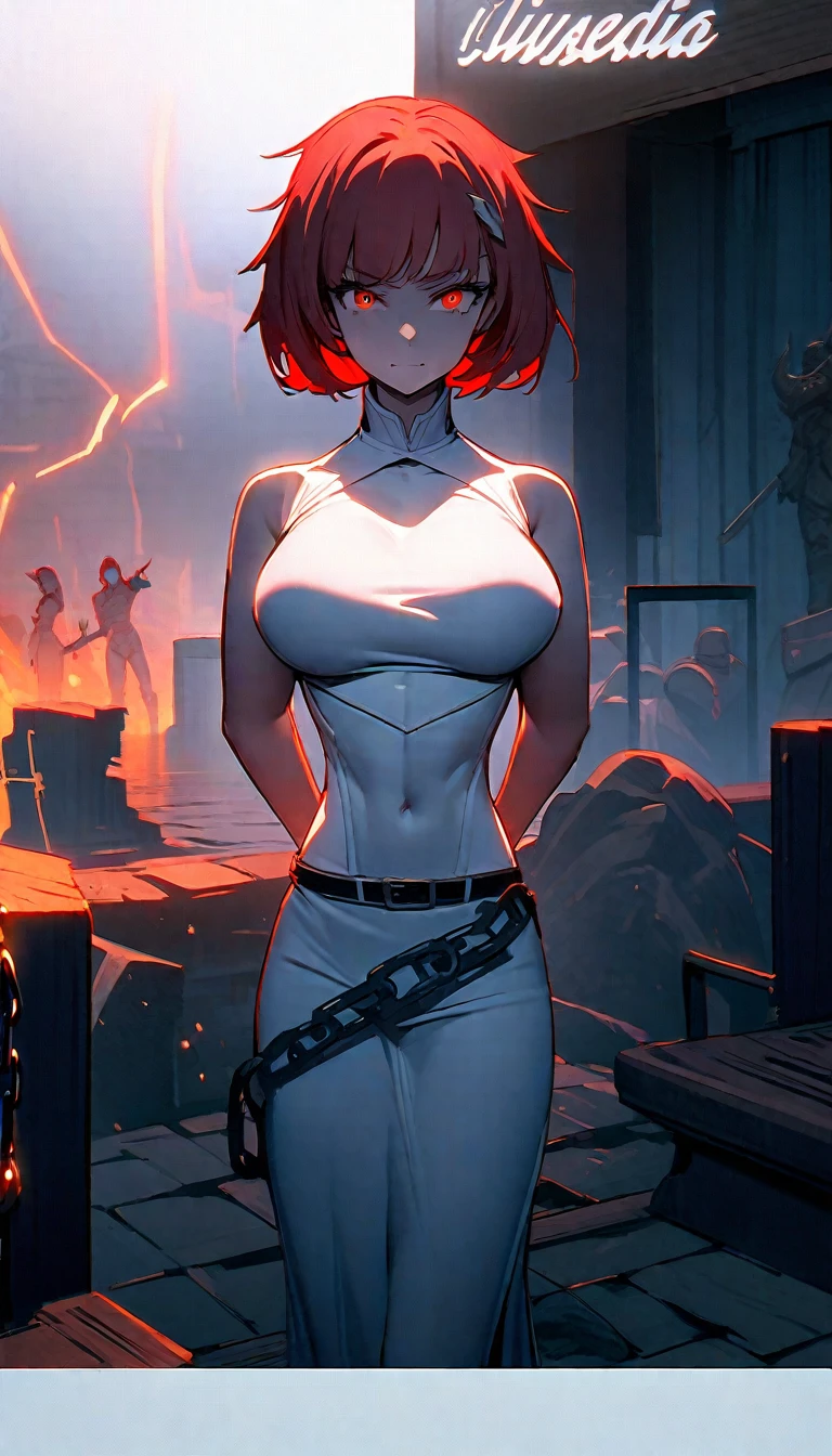 (high quality), photorealistic, (oil painting) jewelry, (solo), (dynamic pose), to the right, ((gate of hell)), fire, landscape of hell, (the underworld), (dark landscape), Anubis, Egyptian god with jackal head, antrum, muscular, (holding golden scales), dynamic pose, cinematic, dramatic camera angle, golden armor: 0.25, black and gold cover, (good anatomy), (good proportions), award-winning, masterpiece, Centered