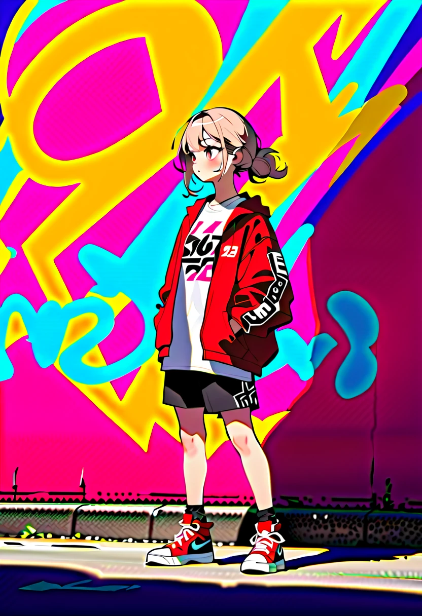 best quality, detailed background, girl, ,euro_street, random_wear, <lora:ohtsukiYuiTHEIDOLMSTER_v10:1>