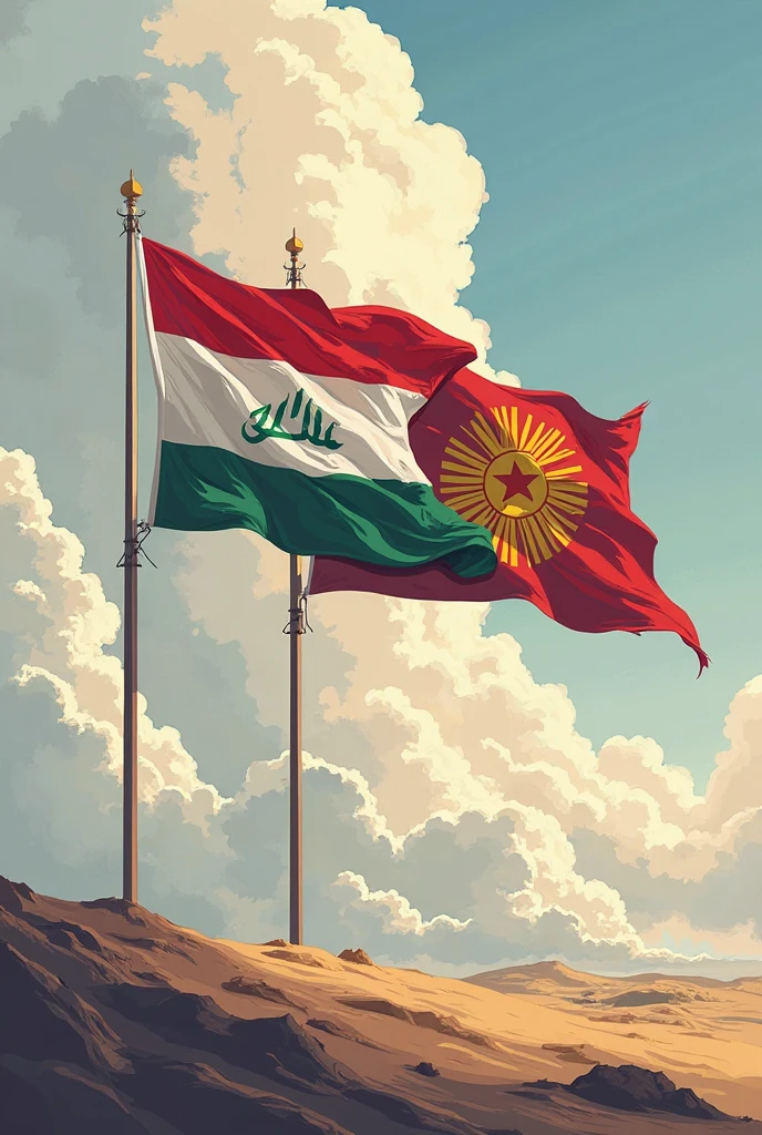 Bangladesh Pakistan Palestine combine flag