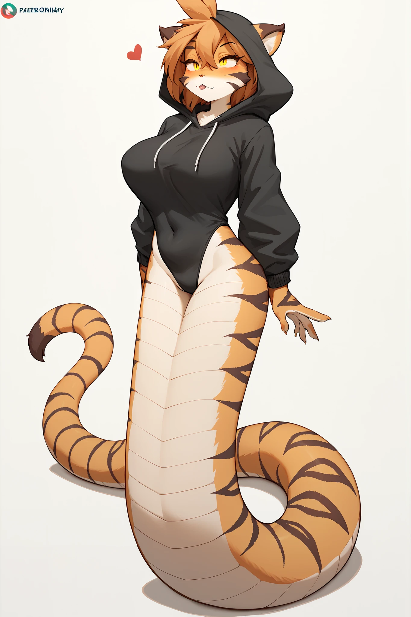 (plain background, masterpiece, best quality, ultra-detailed, best shadow, best rendering: 1.2) (1girl) (8k) (photorealistic:1.4) best quality, ultra high res, highly detailed eyes, cleavage cutout, female white long hair in yellow bikini with tiger stripes on it, tiger sleeves, tiger stockings, abs, full body, tanned skin, high heels, tiger tail, slave collar on neck, elf female, tattered clothes, shackles on arms and legs, red navel tattoo, abs, stomach exposed, standing straight symmetrical looking to the viewer, view from below, wide hips