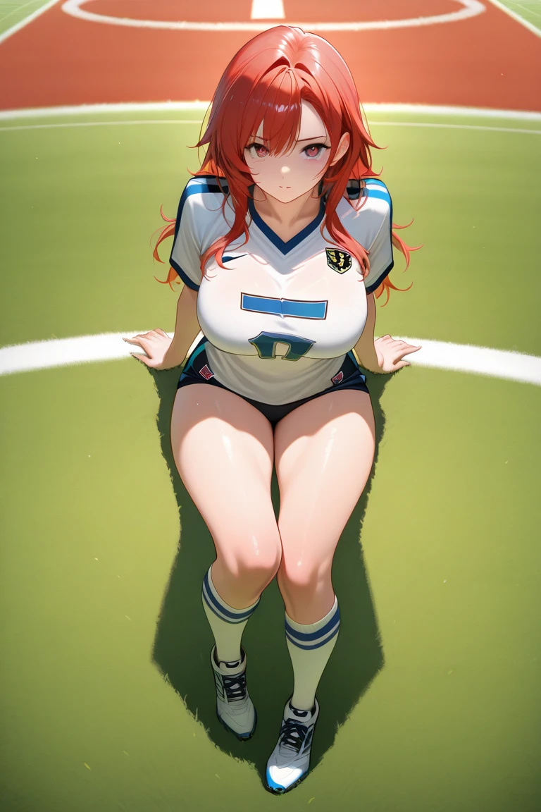 girl, cheerleader, no panties, red hair