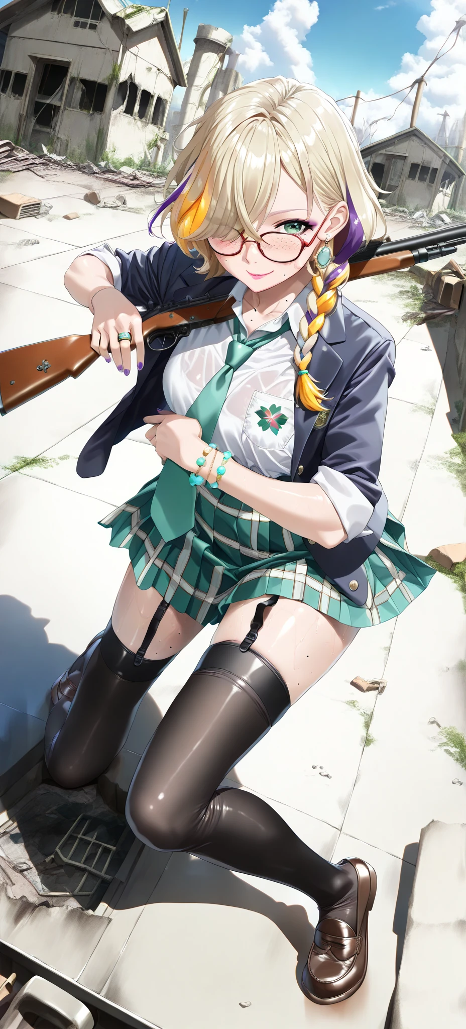 Best quality, Masterpiece, art, Stockings, shorts