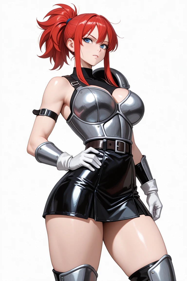 <lora:karinkoenig:0.7>, karinkoenig, karindatingoutfit, red skirt, navel, cleavage cutout, hairband, boots, choker, midriff, belt, clothing cutout, underboob, cleavage cutout, armband, red crop top, extremely detailed 4k UHD , highly detailed, sharp focus, perspective