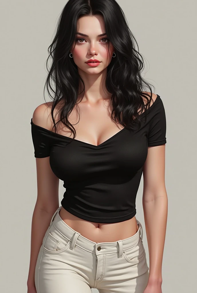 high angle photo of a gorgeous young woman in the style of stefan kostic, realistic skin texture, looks up,black sweatshirt, 1 / 2 body crop, 8 5 mm art lens, f 1. 2, sharp focus, 8 k high definition, insanely detailed, intricate, elegant, art by stanley lau and artgerm