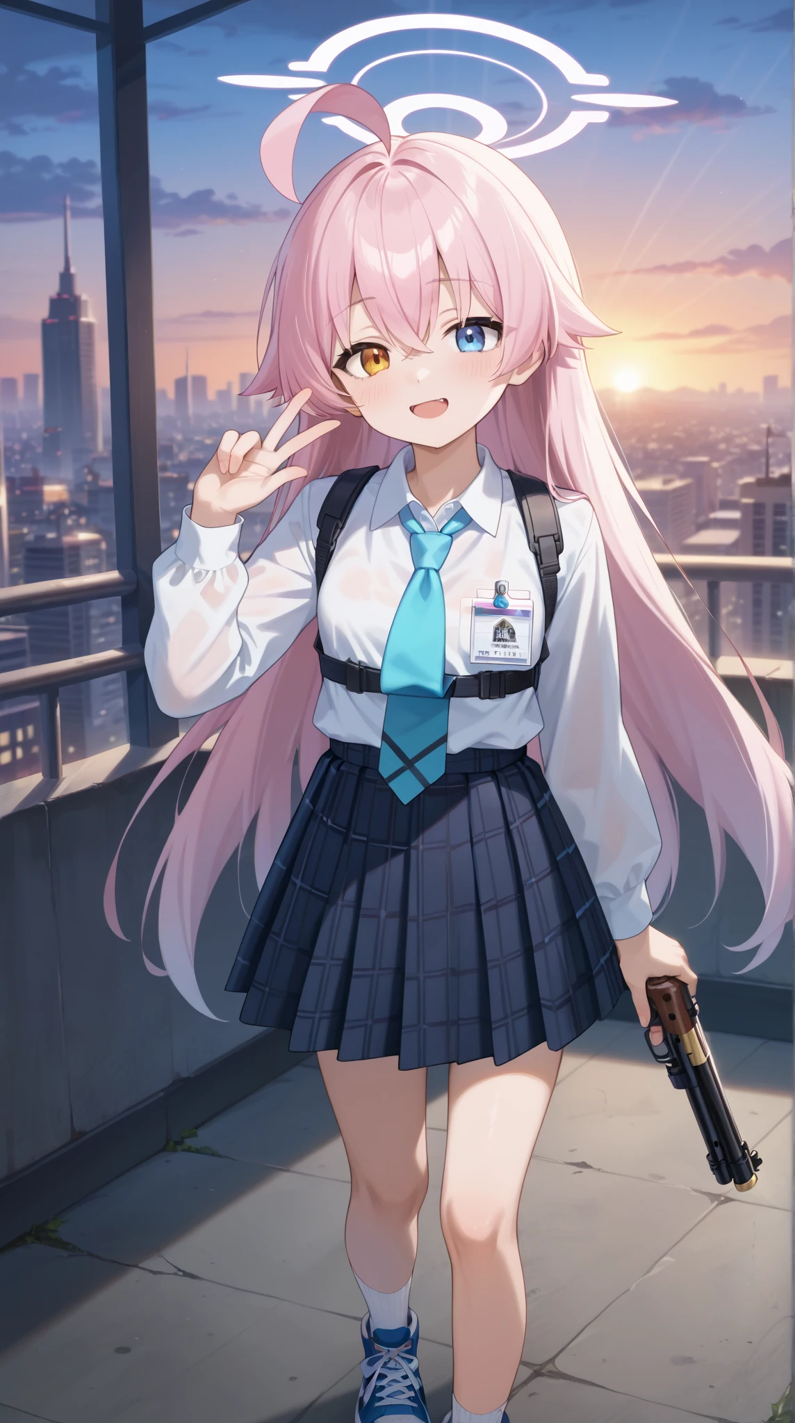 anime girl with long pink hair and a blue skirt holding a gun, anime style 4 k, artwork in the style of guweiz, best anime 4k konachan wallpaper, from girls frontline, anime art wallpaper 8 k, girls frontline style, anime girl with long hair, anime wallpaper 4 k, anime wallpaper 4k, 4k anime wallpaper