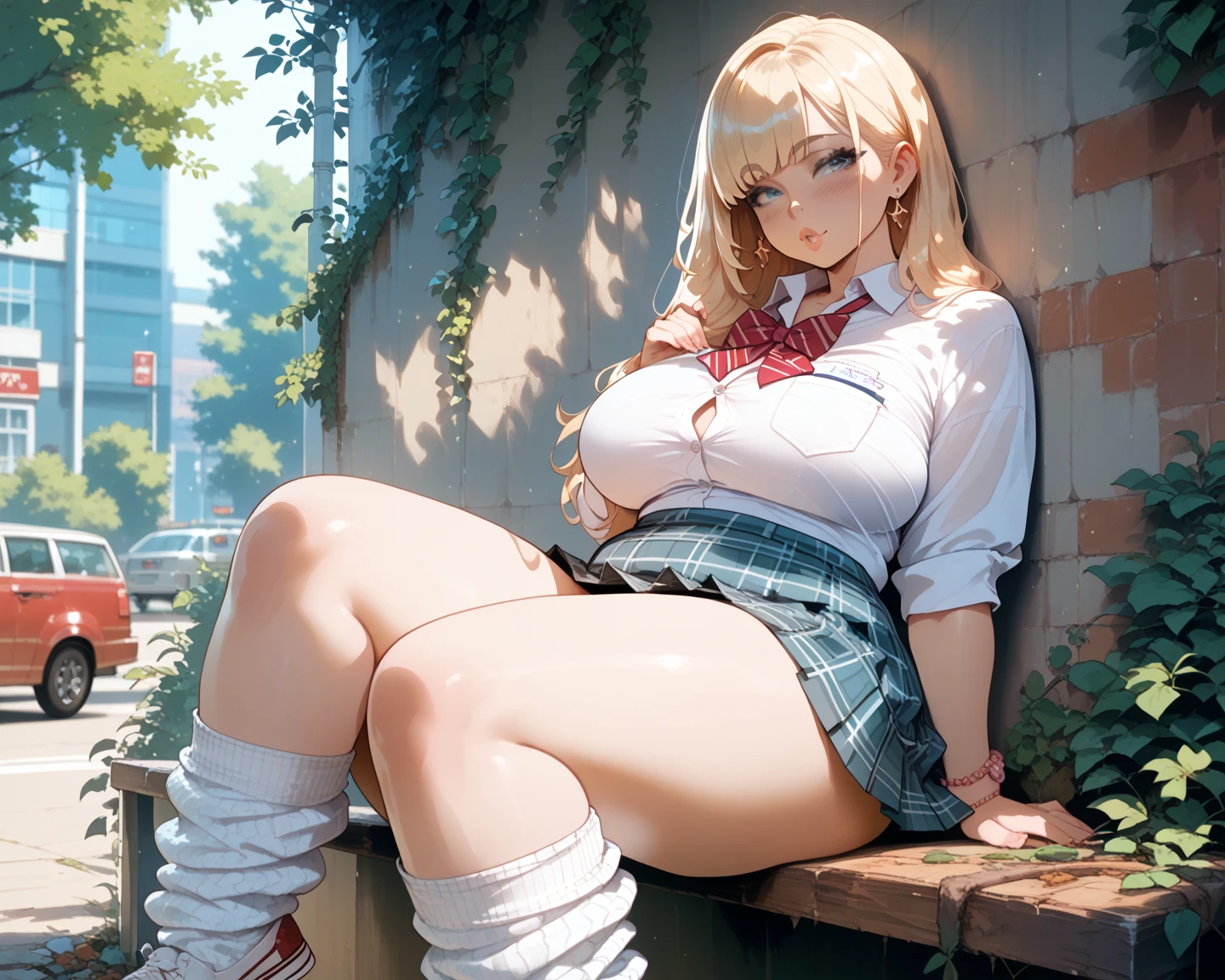 ((front view shot)), ((A very cute girl sitting on floor, and wearing a white silk extreme micro string, a loincloth of white silk string, in a beautiful park)), ((smug look)), ((wearing a white silk plunging shirt: 1.5)), (big breasts :1.4), (open her legs), ((public hair)), wearing white wet panties, 8k, RAW photo, (highly detailed skin:1.2), photography, masterpiece, best quality, (a beautiful caucasian girl with beautiful gorgeous light blonde hair, white skin, beautiful soft big breasts