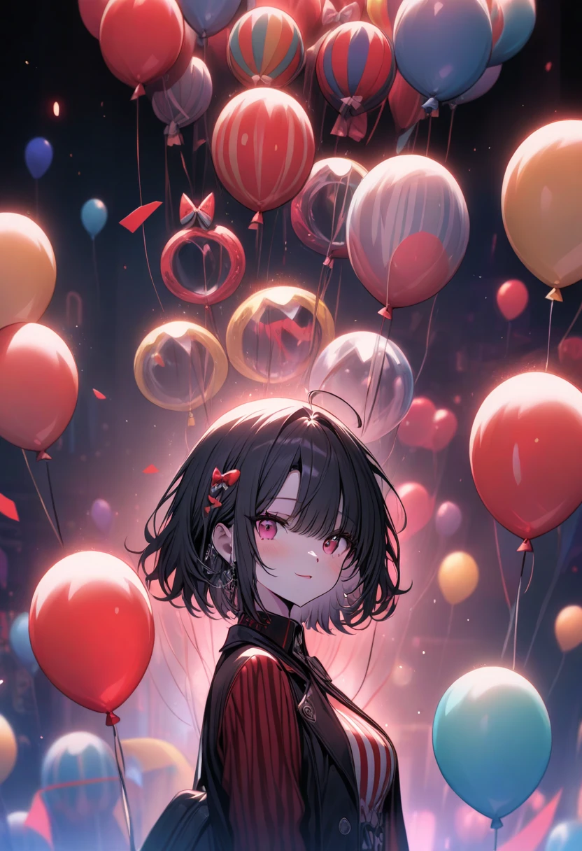 A short bob-haired, red-eyed