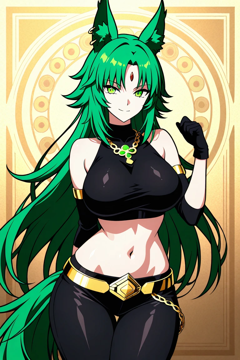 a drawing of a woman with green hair and red pants, Morrigan Aensland, morrigan, lamia, Miku, inspirado em Leiko Ikemura, v do diabo pode chorar como um elfo, made with anime painter studio, Tatsumaki, garota monstro de anime, inspirado em Yanagawa Shigenobu, inspirado em Rei Kamoi, NSFW