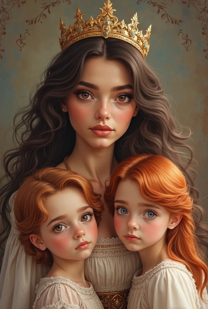 The children of a black-haired king and a red-haired prince consort