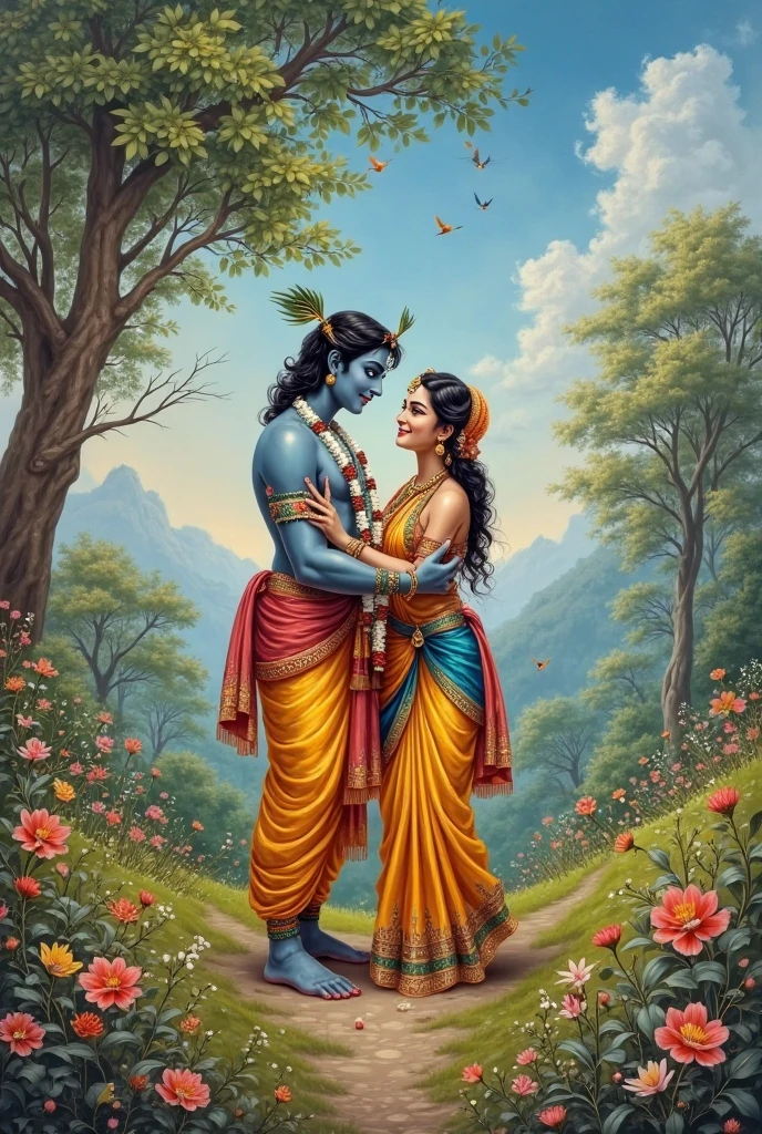 कृष्णा जी और राधे जी का फोटो साथ में