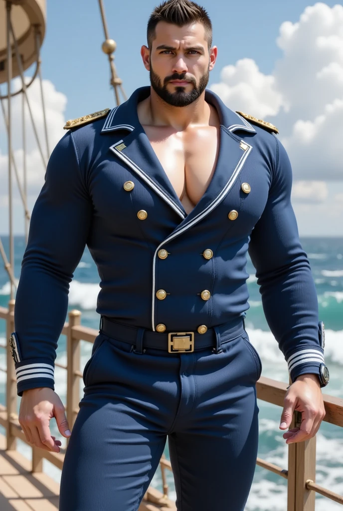 Sexy male Naval Officer from the 1600’s with muscular build