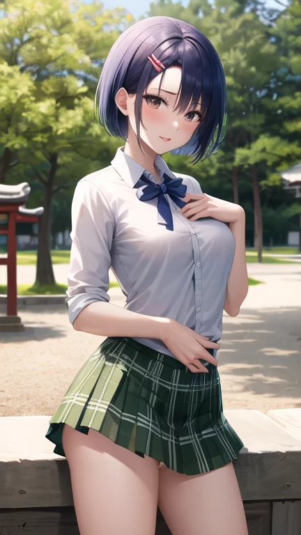 (masterpiece、high quality),(perfect beauty、perfect anatomy、beautiful limbs、beautiful skin)、blue shirt、skirt、open your legs wide:1.3、panty shot,one woman,sexy pose,,plump body:1.3,glowing skin,cute face,beautiful face,double eyelid,embarrassing,bob hair,black hair,black eye,Mysterious,high quality,realistic,gravure,adult woman,Fashionable,Japan、grassland、