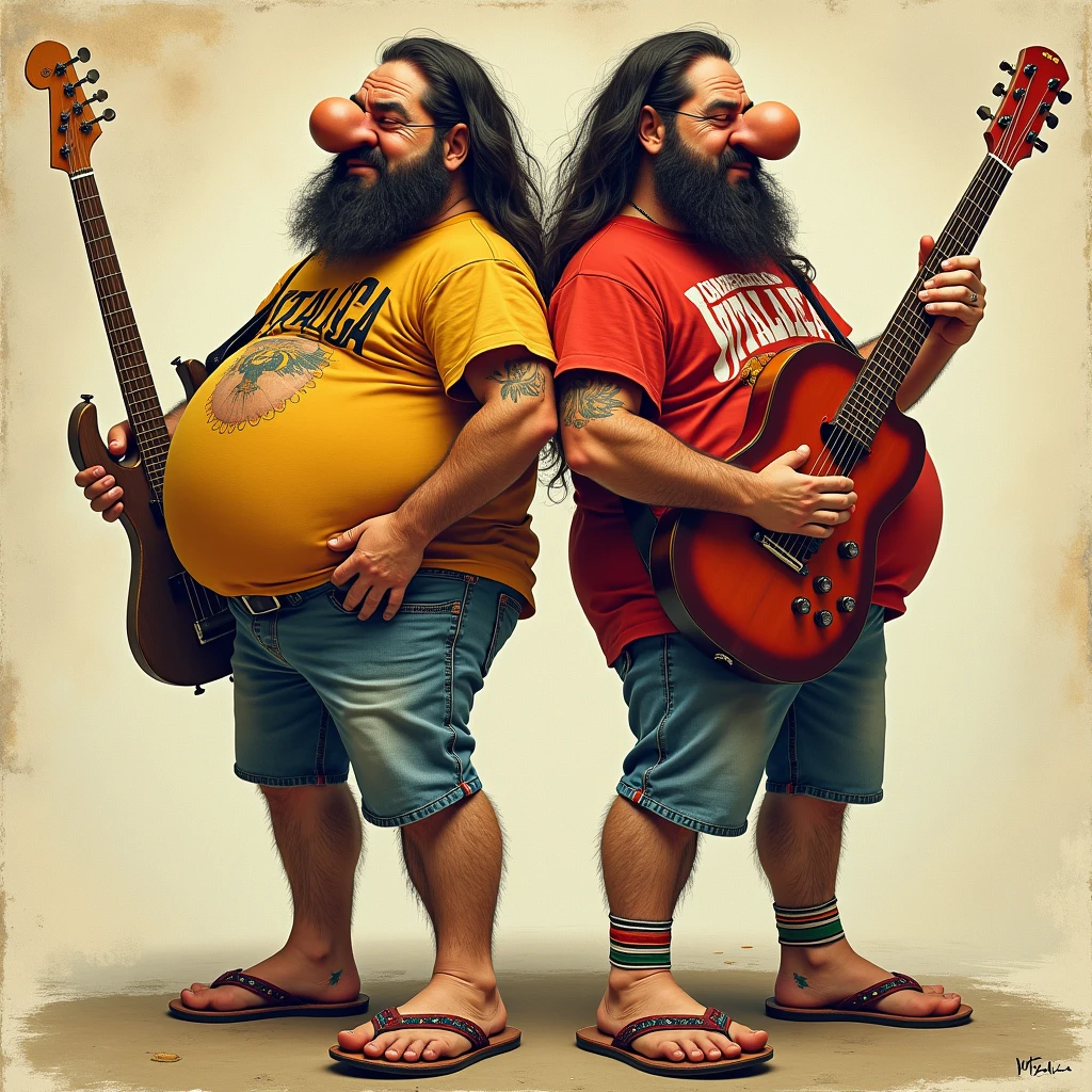 Men with hair foll men and fat