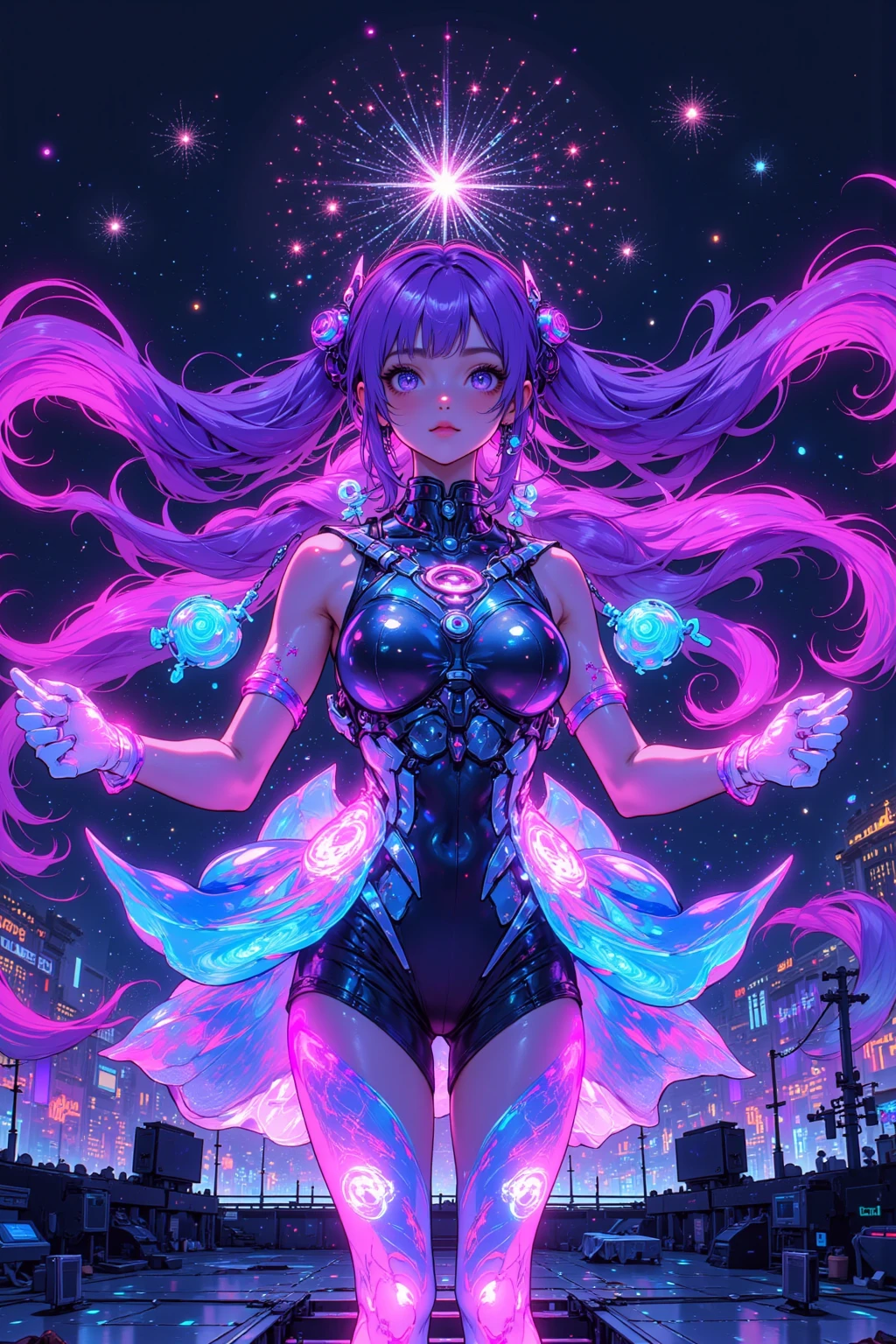 little ,(((little lolill tiny body,petite))),(((6 years tremely cute and beautiful liquid paint hair haired girl)),
(((flat chest))),short hair,(((liquid paint hair:1.1,neon purple hair|neon pink hair|neon blue hair|neon aqua hair|purple hair|fuchsia hair|fluorescent blue hair|amethyst hair|neon hair|bright pink hair :1.5,bright hair: 1.3,hair made of paint and defies gravity,thick flowing,paint splatter:1.3,shiny hair: 1.3,vibrant colored hair))),((heterochromia:1.5,eye1 purple,eye2 pink,upturned eyes:1.3,perfect eyes,beautiful detailed eyes,finely detailed beautiful eyes:1,symmetrical eyes:1)),((fat)),(((lustrous skin:1.5,bright skin: 1.5,skin tanned,shiny skin,very shiny skin,shiny body,plastic glitter skin,exaggerated shiny skin,illuminated skin,wet legs))),(delicate detailed fingers,detailed body,human hands),
cute,slutty,seductive,erotic,(((nsfw))),
revealing clothing,show skin,(wearing a Neon color theme clothing:1.3,micro clothes,fluorescent and neon clothing,rave fashion,micro crop top,micro skirt,visible thong straps,accessories LED),((wet clothes,detailed outfit,detailed clothes)),
(dynamic pose:1.0),solo focus,embarrassed,(centered,scale to fit dimensions,Rule of thirds),
((((cyberpunk city by the ocean,huge buildings,neon signs,puddles)))),stormy sky,threatening sky,dark clouds,((synthwave background theme,detailed background : 1.25)),((((night,nice lighting decorations,detailed architecture)))),
(best quality,high resolution,sharp focus,ultra detailed,extremely detailed,extremely high quality artwork,(realistic,photorealistic:1.37),8k_wallpaper,(extremely detailed CG 8k),(very fine 8K CG),((hyper super ultra detailed perfect piece)),flawless,(((masterpiece))),illustration,vibrant colors,(intricate),High contrast,Selective lighting,Double exposure,HDR (High Dynamic Range),Post-processing,Background blur,colors,(intricate),High contrast,Selective lighting,Double exposure,HDR (High Dynamic Range),Post-processing,Background blur,