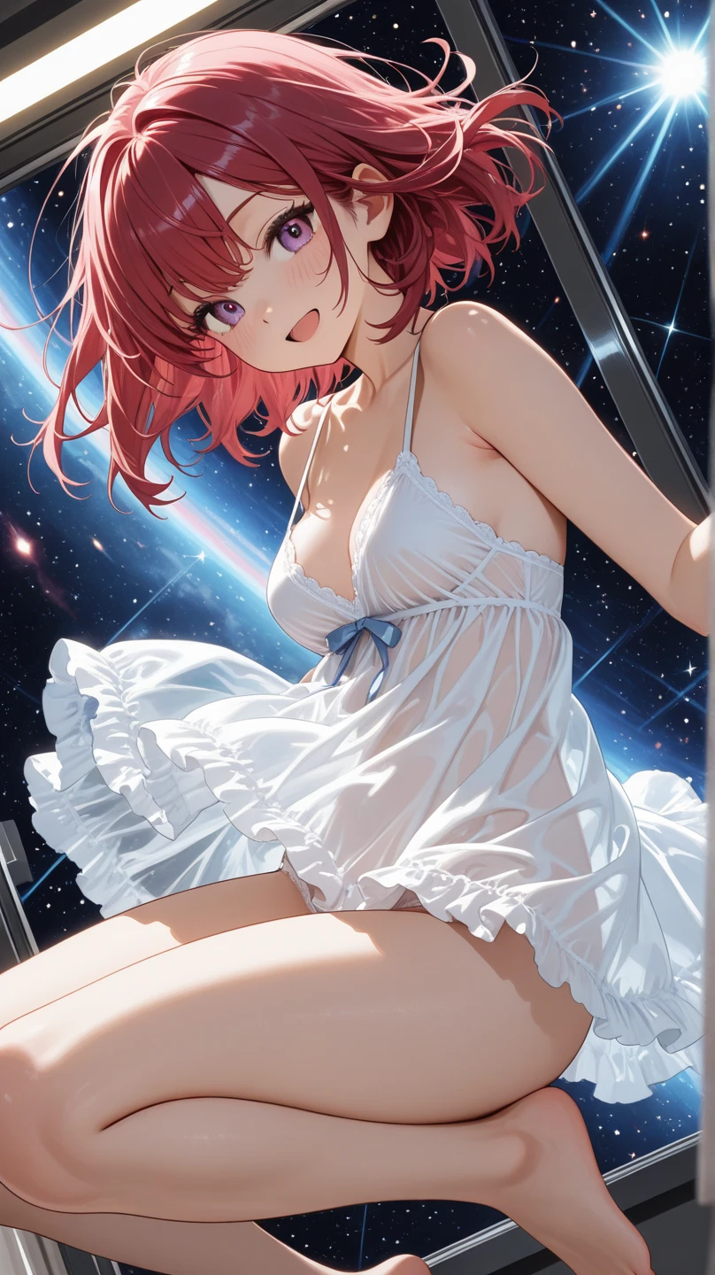 ((Highest quality、、masterpiece:1.3)), Upper Body、Long legs、Sharp focus:1.2, Beautiful woman with perfect figure:1.4、(Smiling:1.2), double eyelid、30-year-old female、Sexy pose、((((Close your mouth、One Woman、Bunny girl,Lunar Surface))))、(((((Hands on the side of the body)))))