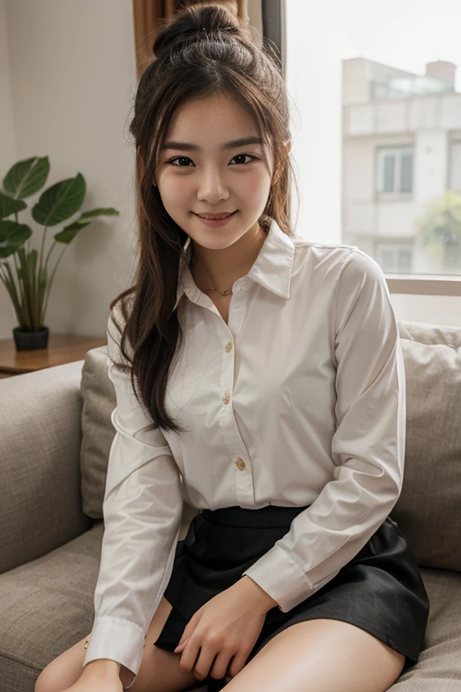 (Happy expression:1.26)、RAW Photos、(((The ultimate beauty full-body photo)))、((Glowing Skin))、1 person、Beautiful 28 year old woman from Prague、Happy expression、((Brown Hair))、Shirt on、skirt、(pantyhose)、(Upskirt)、Contrapuntal Shot、((Very detailedな))、(Perfectly detailed face)、(Beautiful Hands)、Photorealistic images、最high quality、Very detailedな、Film Light、Intricate details、High resolution、Very detailed))、Detailed Background、8 times、Digital single-lens reflex camera、Soft Light、high quality、Film Grain、Fujifilm XT3 、Shallow depth of field、natural Soft Light、Kamimei、The background is the office　lunch　オフィスでlunch　lunch　大勢でlunch　A compelling smile　Suggestive expression