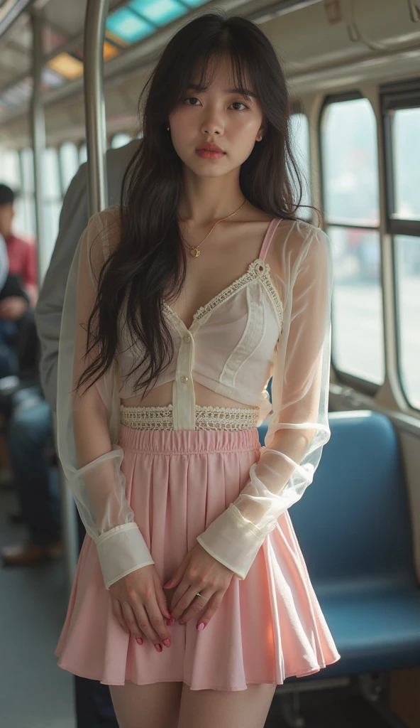 (Top Quality, 8k, RAW Photos, Masterpieces, Intricate Details: 1.4), Photorealistic: 1.3, 1 Beauty, Small Face: 1.4, Detailed Focus, Detailed and Beautiful Face, Detailed Double, Detailed Fingers, Detailed Legs, Detailed Skin, (Sweaty and Wet Skin, Tear Bags: 1.2), (Large Breasts: 1.2), (Location: Relaxation Salon Sit on the bed, Spread Your Legs: 1.2), ( Dark red lace underwear, wet bikini: 1.2), (looking at the camera, from below)