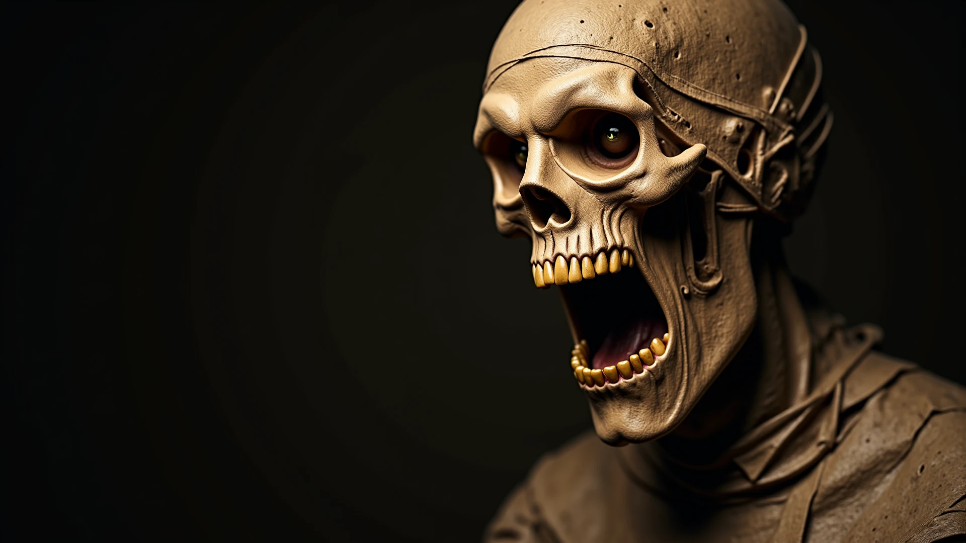 Muscular skeleton with tongue out
