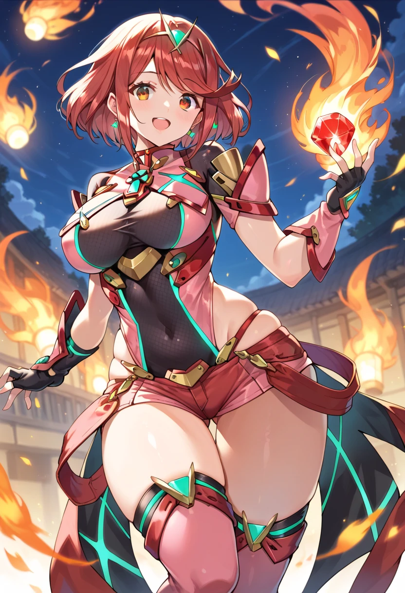 4k, high quality, nice lighting, soft lighting, realistic, nicenature, sexy, big breasts, thick thighs, wide hips, girl with red chinese outfit with gold edges dragon pattern, leg slit, muscular, toned, long flowing chinese dress, ornate, jewelry, hair bun, hair accessory