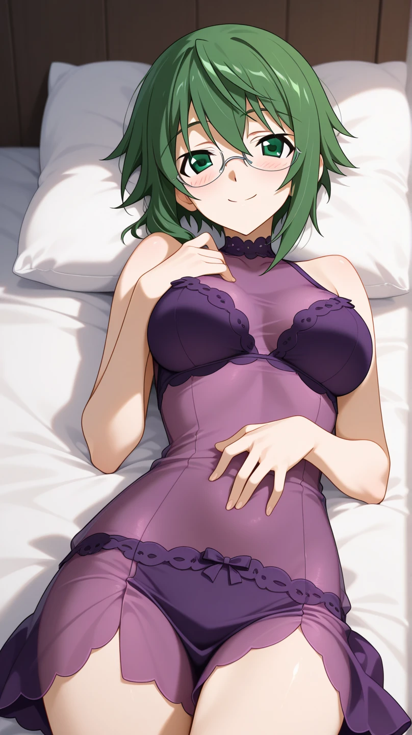 (masterpiece), best quality, (((ultra detailed, 8k quality))), expressive eyes, perfect face, perfect anatomy, perfect body, scene, <lora:scene_:0.7>, <lora:more_details:0.4>, <lora:beautiful_detailed_eyes:0.5>, <lora:GoodHands-beta2:0.7>, <lora:give_it_a_name:0.4>,
<lora:ubel-lora-nochekaiser:0.6>, cowboy shot, , striped thighhighs, bra, navel, black underwear, indoor, bedroom, lying, ubel, medium hair, hair between eyes, green hair, side ponytail, (purple eyes:1.1),