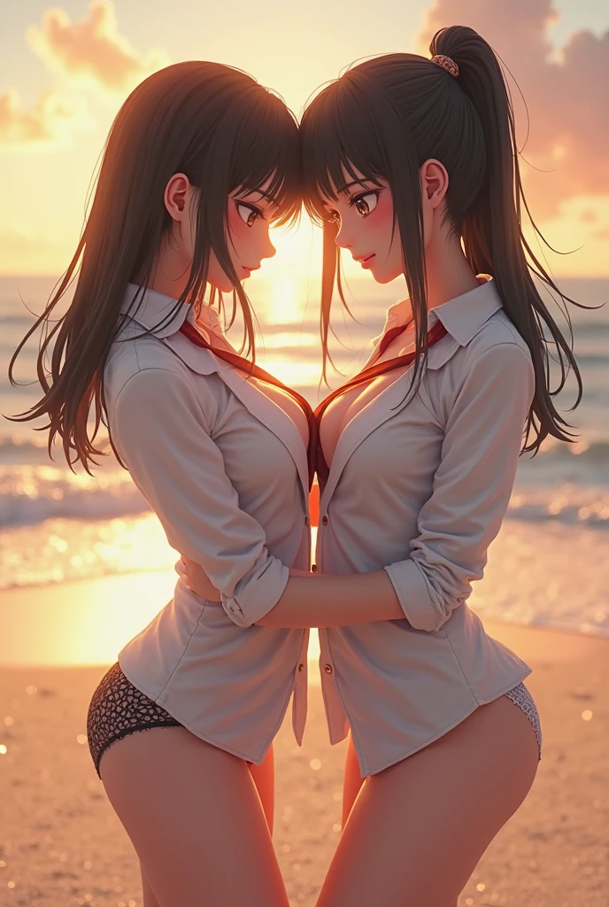 8k, RAW Portrait (Japanese women),masterpiece、Photorealistic:1.3、Realistic, Ultra-high resolution, Highest quality, Real Life Photos ,(Early in the morning :1.1),
((((2 people:1.5)))), (((Two girls showing off their panties in the room)))、(Cute Face:1.3)、2 Japanese adult women,((2 Japanese high school girls))、((3 real adult high school girls))、((Japanese High School Uniform:1.6))、 bionde,Slender body,、On the roof of the school building、((Short Twin Tails))、
big, beautiful, Detailed eyes, Black Hair,(Written boundary depth:1.3)、 ((Dark brown eyes:1.2))、(Realistic skin texture:1.3)、(Immersive atmosphere:0.8、clair obscur:1.2) 、(Viewer:1.3)、((Embarrassing))、((Ceiling from below:1.2))、(smile:1.2)、((She&#39;s wearing tiny silk panties))、((Panty shot))、((A woman rolling up her skirt))、((From below:1.15))、((Panties close up:1.32))、((Panty shot))、the most beautiful woman in the world、the most beautiful woman in the world、((Spread your legs out to the side:1.4))、Too much natural light、The blazing sun、