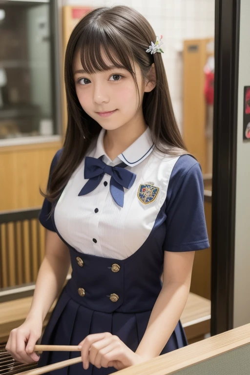 uniform、Twin tails、Big Breasts、cute、high school girl、