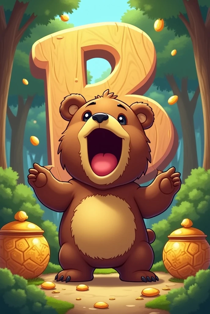 cartoon image of a brown bear with a hammer in its mouth, 3 d icon for mobile game, maplestory mouse, game icon stylized, cutie, trending on cgstation, mobile game art, stylized art, caramel, honey, game icon asset, future art, meaty, hamster, cute artwork, stylized game art, hamsters, beaver, 9k
