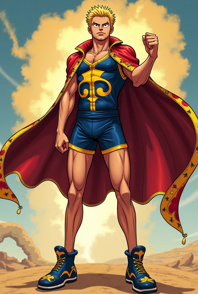 (best qualityer, high resolution, work of art:1.2), standing, posando, smiling, lust, latin beauty, (((Huge male bodybuilder:1.15))), huge muscular ass, (Broad Hips), (Waist slender) , (((broadshouldered))), ((((Breasts huge)))), Jumpy, (Bblack hair), Crown of Feathers Carnival, shaven hair, Bblack hair, whole body, shining skin, skin tanned, hands on hips, Vibrant, wearing Jumpy carnival attire, sensual manga line art full body manga panels