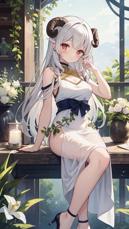 1girll，Straw Hat Hat，white swimwear，比基尼，Bare belly，Long messy hair，short transparent dress，see-through sleeves，A lot of smoke，Exquisite，Elegant colors，high detal，tmasterpiece，ultra - detailed，dynamic angle，Mural background，water ink，astounding，cinmatic lighting，illustratio，lightand shade contrast，The light from the back window is backlighted，God Ray，Best quality at best，Best quality at best