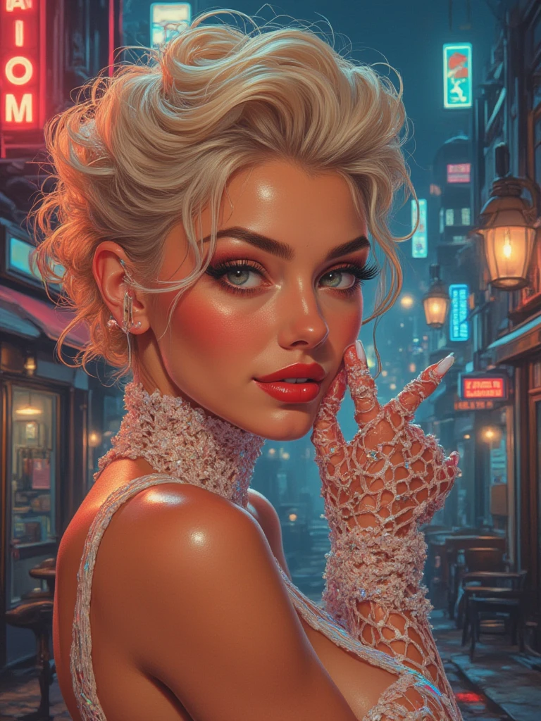 1 beautiful girl, wedding, (photorealism: 1.3) standing shot, (grace kelly face), Santorini, standing in front of (blue sea), (perfect breasts, wide hips, hip dips, slendered abs), white wedding dress, wedding decoration, masterpiece, diffused soft light, portrait, best Quality, (Perfect Face: 1.4), Hyper-realistic high details, complex realistic simulation style photos, movie lighting, studio shots, elegant poses, (medium close-up)