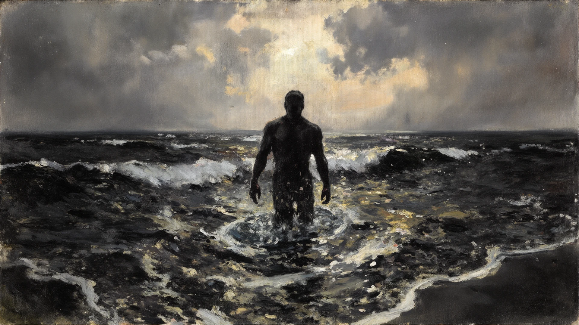 glamor photo of sad 35 year old man (close up: 0.9) topless leaning against a window at the end of the world, masterpiece, best quality, dslr, 8k, 4k, ultra realistic, realistic, ray tracing, scatter underground, volumetric light, 1 man, wet, in red transparent underwear, epic, apocalypse, abandoned, night, film grain, (intricate details), (intricate details, hyperdetailed: 1.2), art station, cinematic shot, vignette, dark theme, complex background, building, seen from below, dynamic pose, single pose, (intricate details, hyper-detailed: 1.2), art station, cinematic shot, vignette, dark theme, complex background, seen from below, dynamic pose , unique pose, ultra detailed portrait, model, shot by famous photographer in CANON 5D MARK, detailed skin with all raw details - ar 4:6 --q 2 --s 750 --v 58k, 4k, ultra-realistic, realistic, ray traced, scattering, volumetric light, 1 man, wet, in transparent underwear, epic, abandoned, night, film grain, (intricate detail),The sad man is sitting by the sea in complete darkness and appears alone among the folds of darkness. He looks full of sadness and pain as his eyes don't seem to contain a single drop of joy. Dressed in transparent underwear that surprises with its strange and interesting beauty. The sad soul rests on his face and expresses the deep pain that afflicts him. This is reflected in his lost perspective and difficult passage through life. His chiseled stature and the expanse of his lifeless hands reveal the sadness that resides in his heart. The choppy waters, at this specific moment, seem to be a symbol of the internal storms he is experiencing. The waves dance violently and conflict with the sad boy's feelings. In this case, the full moon, which still shines in the night sky despite the darkness surrounding it, adds a hidden hope and a little light to your face, which is drowned in sadness. The image carries a spirit of sadness, loneliness and grief,