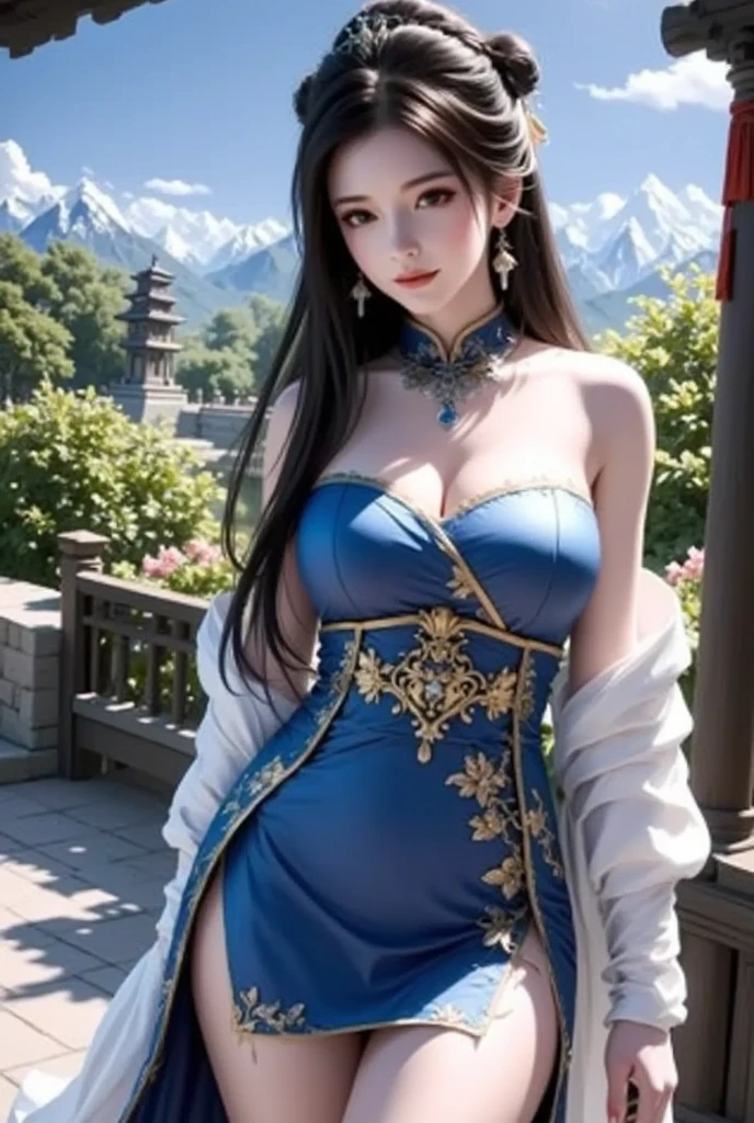 Beauty, beautiful女人,Have a perfect body:1.4,Layered Hairstyle,((Big breasts)), ((D cup)), Visible cleavage,Bare shoulders, Highly detailed face and skin texture,Double eyelids,Skin Whitening,Long hair,Whitening long legs,Standing by the sea, Fashion girl, Red lips, Sweet maiden, beautiful妆容, detail, lifelike, Very detailed, amazing, beautiful, Young and energetic, high quality,High Definition, rich and colorful,Exquisite, Smooth skin, The skirt is short, Lift the skirt with your hands, Elegant and charming posture, Official Art, Extremely detailed, Movie atmosphere, Soft colors, Natural skin texture,