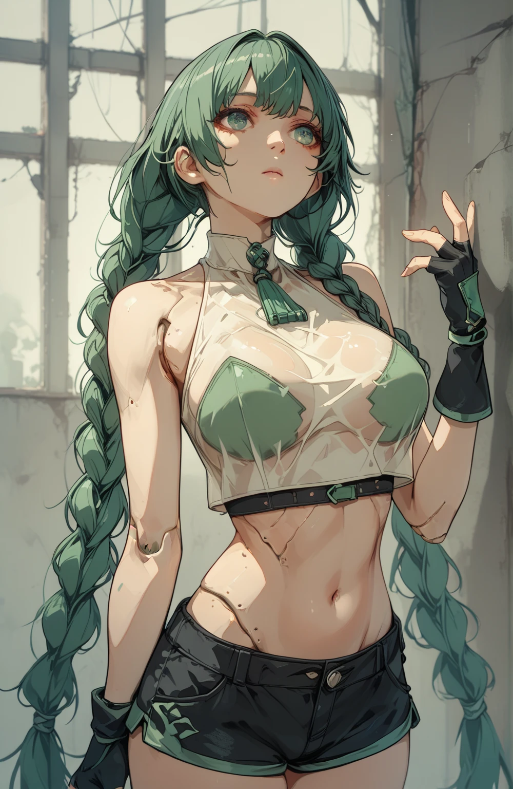 (score_9,score_8,score_7_up,score_6_up),kurokawa akane,1girl,(score_9, score_8_up:1.1),score_7_up,Th1sUs3r
BREAK
ap_cammy,darkstalkers,morrigan aensland,absurdres highres,1girl,apron,arms_up,ass,bare_shoulders,bartender,bespectacled,bikini,black-framed_eyewear,black_bikini,blunt bangs,border bow,evil smile,(shaking shaker,:1.6),cowboy_shot,demon_girl,eyewear_chains,frilled_bikini,frills
BREAK
mfrom_side,glasses,green_eyes,green_hair,grey_background,hands_up,head_wings,large_breasts,leaning_back,long_hair,looking_at_viewer,midriff navel,rectangular_eyewear,semi-rimless_eyewear,shadow,shaking,side-tie_bikini_bottom,sideboob,simple_background,smile,solo,swimsuit two-tone_background,under-rim_eyewear
BREAK
white_apron,white_border,white_bow wings,grab the head and tail of the shaker,(colorful pearl string jewelry hanging on the body,on the waist,on the arm:1.8)