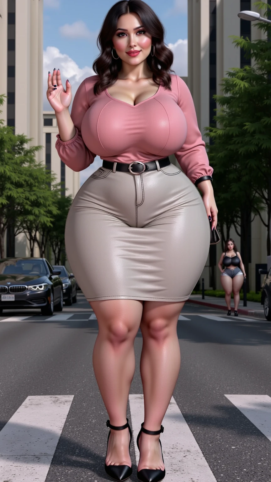 masterpiece, best quality, golden ratio,official art,trending on artstation,futanari, 1girl, breasts, ass, spread ass, ass grab, grabbing own ass, anus, testicles, tucked penis, horse penis, solo, thick thighs, high heels, thighs, looking back, nipples, from behind, wide hips, long hair, standing, huge ass, nude, deep skin, large breasts, back, curly hair, curvy, stiletto heels, big hair, thighhighs, blush, presenting, full body
,hip cocked, demure,
, smirk, grin, (blush:0.5), (goosebumps:0.5), outdoors,cityscape,
<lora:futanari_horse_penis_050623:1>