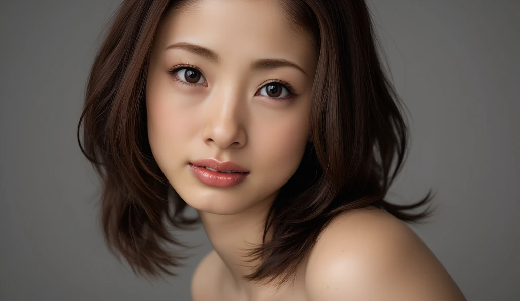 (masterpiece),(Highest quality:1.2),(Very detailed:1.2),(High resolution),(Photorealistic Stick),(RAW Photos),8K,Backlight,(Depth of written boundary),(Sleek lighting:1.2),Close-up of a naked woman,Soft portrait shots,Beautiful Japanese Women,Gorgeous face portrait,(Eye light,Sharp pupils,Detailed eye drawing,)Very beautiful face,(Detailed skin texture:1.3),Beautiful portrait,A lovely and delicate face,Beautiful young Japanese woman,Look this way,front,(POV shot),(sleepy),oily face,gleaming face,sweaty,ecstasy,orgasm,ascension