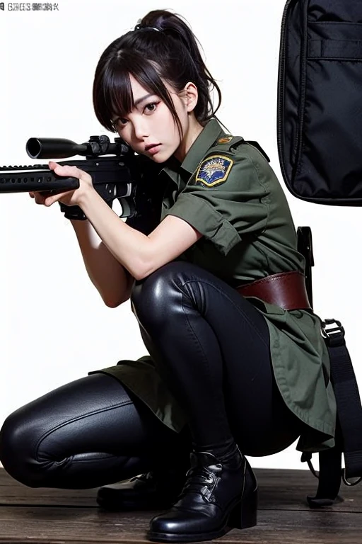 Person holding a gun showing only the gun