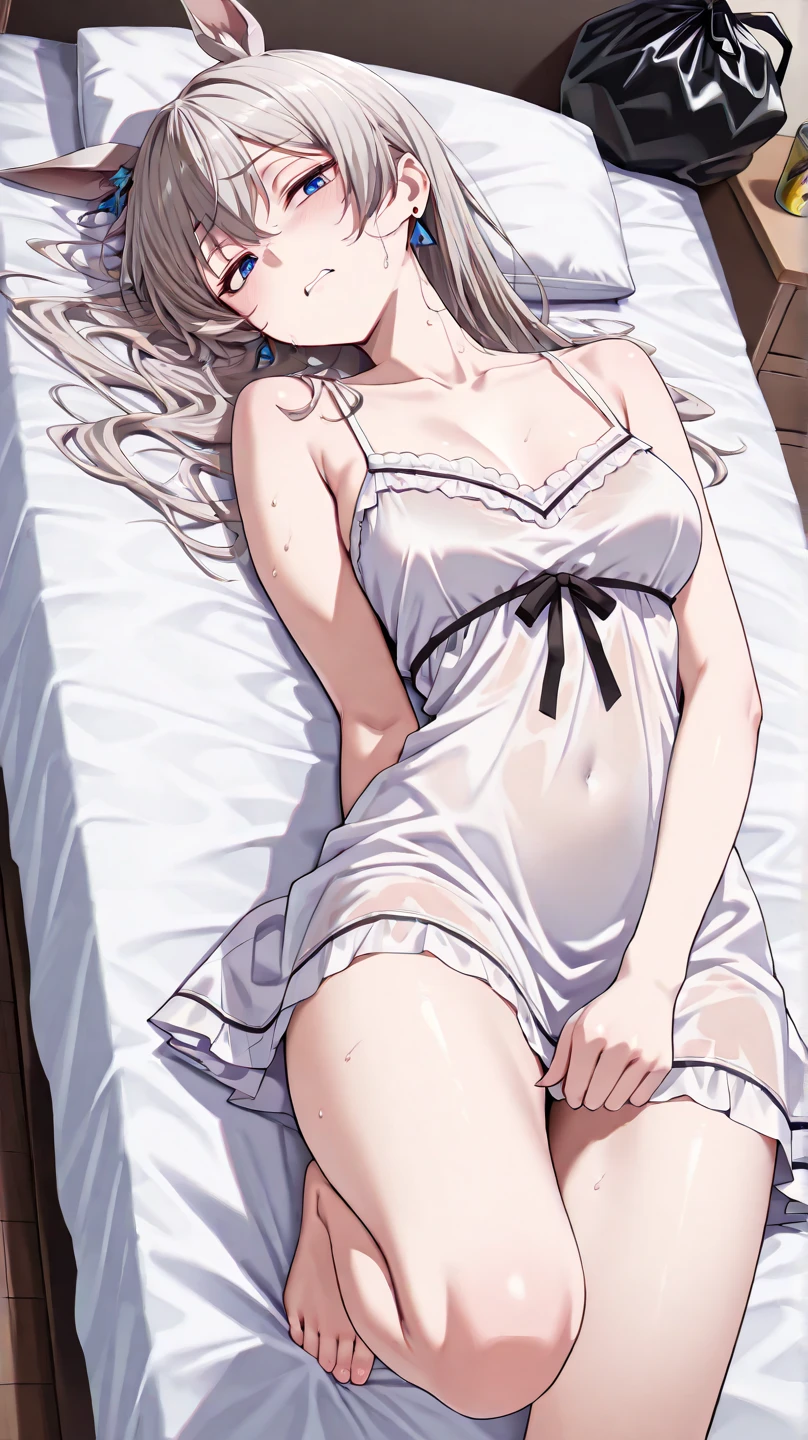 2 girls, the best, masterpiece, HD, (whole body), Symmetrical, alone, (whole body from head to toe), ((moro liberation front)), slingshot bikini, unrealistic, (( camel toe)), ((((translucent bikini)))), ((((translucent)))), ((((transparent)))), (((transparent clothing))), whole body视图, Look toward the camera, ((Life-size pillow)), ((dakimakura)), (Lying in bed),Physically based rendering, beautiful women, Perfect body, Smile, bedroom, Giant breast, barefoot, toe