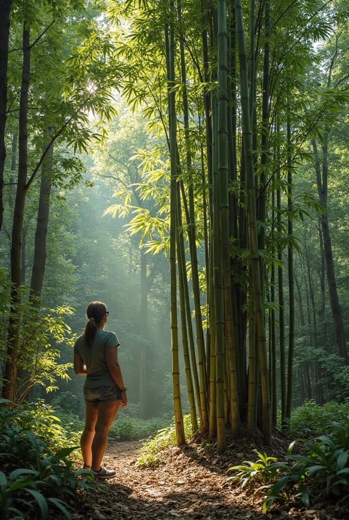 Bamboo Forest,Moonlight, Naked, completely naked