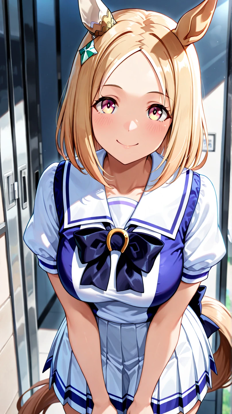 And soul、Moe、Adult female、Sexy Woman、1men and women、Huge 、Blonde、Straight hair、Short-haired、Less hair、Sailor suit、Pink lighting